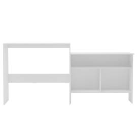 Masă de bar cu 2 blaturi, alb, 130x40x120 cm, 3 image