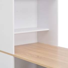 Masă de bar cu dulap, alb, 115 x 59 x 200 cm, 5 image