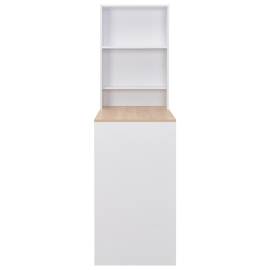 Masă de bar cu dulap, alb, 115 x 59 x 200 cm, 4 image