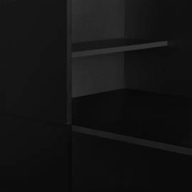 Masă de bar cu dulap, negru, 115 x 59 x 200 cm, 3 image