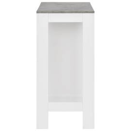 Masă de bar cu raft, alb, 110 x 50 x 103 cm, 4 image