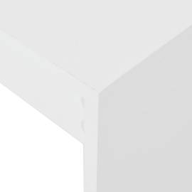 Masă de bar cu raft, alb, 110 x 50 x 103 cm, 5 image