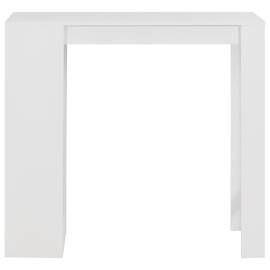 Masă de bar cu raft, alb, 110 x 50 x 103 cm, 2 image