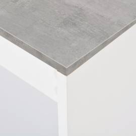 Masă de bar cu raft, alb, 110 x 50 x 103 cm, 5 image