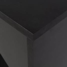 Masă de bar cu raft mobil, negru, 138x39x110 cm, 2 image
