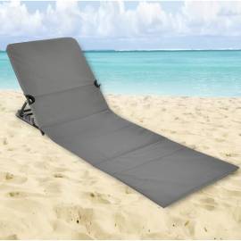 Hi scaun pliabil saltea de plajă, gri, pvc, 2 image