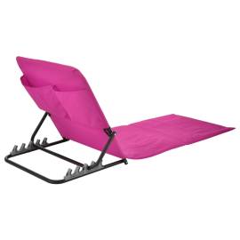 Hi scaun pliabil saltea de plajă, roz, pvc, 4 image