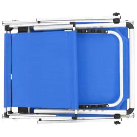 Șezlonguri pliabile acoperiș 2 buc. albastru aluminiu&textilenă, 6 image