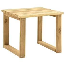 Șezlong de grădină cu masă, lemn de pin tratat, 6 image