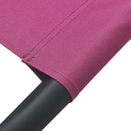 Pat șezlong de exterior cu baldachin, roz, 6 image