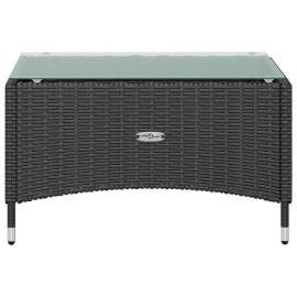 Set mobilier de grădină cu perne, 8 piese, negru, poliratan, 10 image