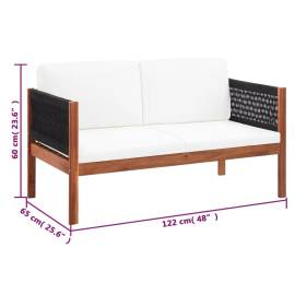 Set mobilier de grădină, 4 piese, lemn masiv de acacia, 8 image