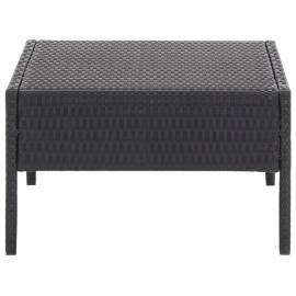 Set mobilier de grădină cu perne, 5 piese, negru, poliratan, 9 image