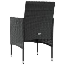 Set mobilier de grădină cu perne, 16 piese, negru, poliratan, 8 image