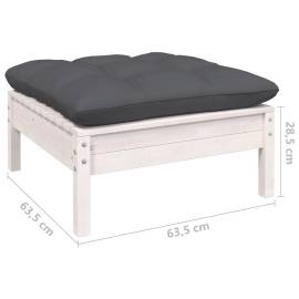 Set mobilier de grădină cu perne antracit, 5 piese, lemn pin, 8 image