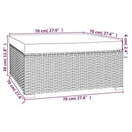 Set mobilier de grădină cu perne, 5 piese, maro, poliratan, 9 image