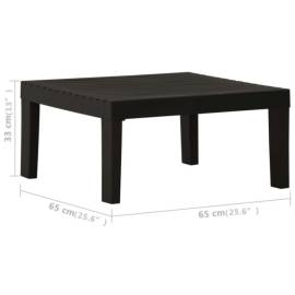 Set mobilier de grădină cu perne, 3 piese, gri, plastic, 11 image