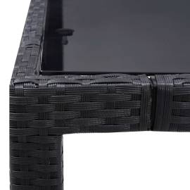 Set de mobilier de exterior, 5 piese, negru, poliratan, 9 image