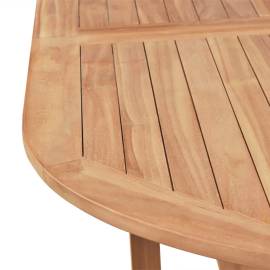 Set mobilier exterior cu scaune pliabile 7 piese lemn tec masiv, 6 image