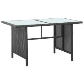 Set mobilier de grădină cu perne, 5 piese, negru, poliratan, 10 image