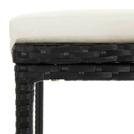 Set mobilier bar de grădină cu perne, 16 piese, negru poliratan, 11 image
