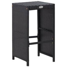 Set mobilier de bar de exterior, negru, poliratan, 9 image