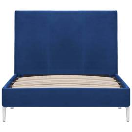 Cadru de pat, albastru, 90 x 200 cm, material textil, 3 image