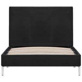 Cadru de pat, negru, 90 x 200 cm, material textil, 3 image