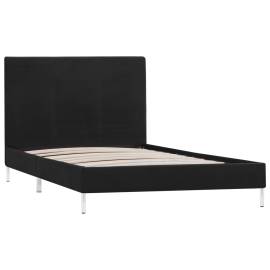 Cadru de pat, negru, 90 x 200 cm, material textil, 2 image