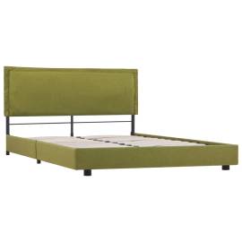 Cadru de pat, verde, 120 x 200 cm, material textil, 4 image