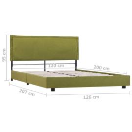 Cadru de pat, verde, 120 x 200 cm, material textil, 7 image