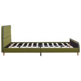 Cadru de pat, verde, 140 x 200 cm, material textil, 4 image