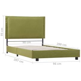 Cadru de pat, verde, 90 x 200 cm, material textil, 7 image