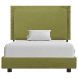 Cadru de pat, verde, 90 x 200 cm, material textil, 2 image