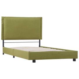 Cadru de pat, verde, 90 x 200 cm, material textil, 4 image