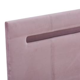 Cadru de pat cu led-uri, roz, 180 x 200 cm, material textil, 6 image