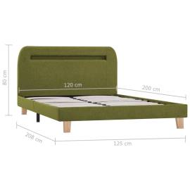 Cadru de pat cu led-uri, verde, 120 x 200 cm, material textil, 8 image