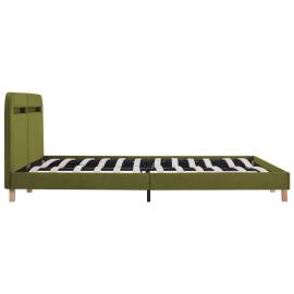 Cadru de pat cu led-uri, verde, 180 x 200 cm, material textil, 5 image
