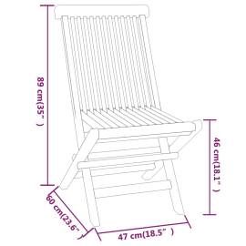 Set mobilier de grădină, 3 piese, lemn masiv de tec, 9 image