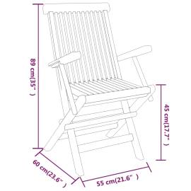 Set mobilier de grădină, 3 piese, lemn masiv de tec, 9 image