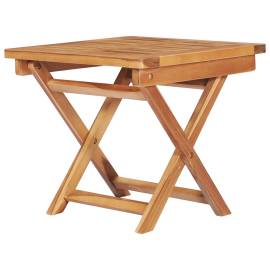 Șezlong cu pernă și masă, lemn masiv de tec, 4 image