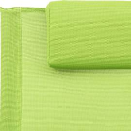 Șezlong cu pernă, verde, oțel și textilenă, 6 image