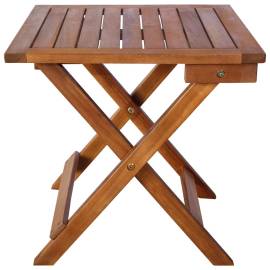 Șezlonguri, 2 buc., cu masă și perne, lemn masiv de acacia, 6 image