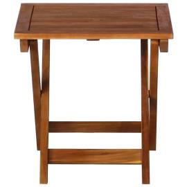 Șezlonguri cu masă și perne, 2 buc., lemn masiv de acacia, 5 image