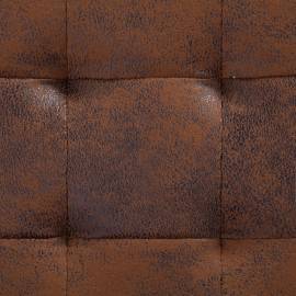 Taburet de depozitare, maro, 87,5 cm, piele întoarsă ecologică, 2 image