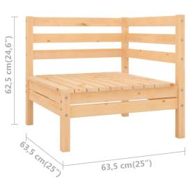 Canapele de colț pentru grădină, 2 buc., lemn masiv de pin, 6 image