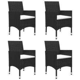 Set mobilier de grădină, 5 piese, negru, 5 image