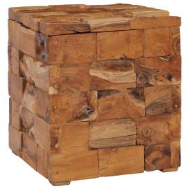 Taburet de depozitare, lemn masiv de tec, 8 image