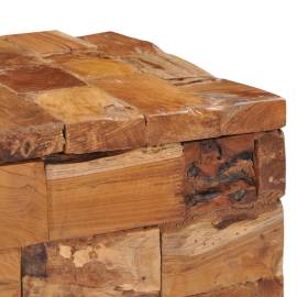 Taburet de depozitare, lemn masiv de tec, 5 image