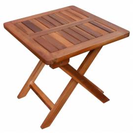 Șezlonguri cu masă, 2 buc., lemn masiv de acacia, 7 image